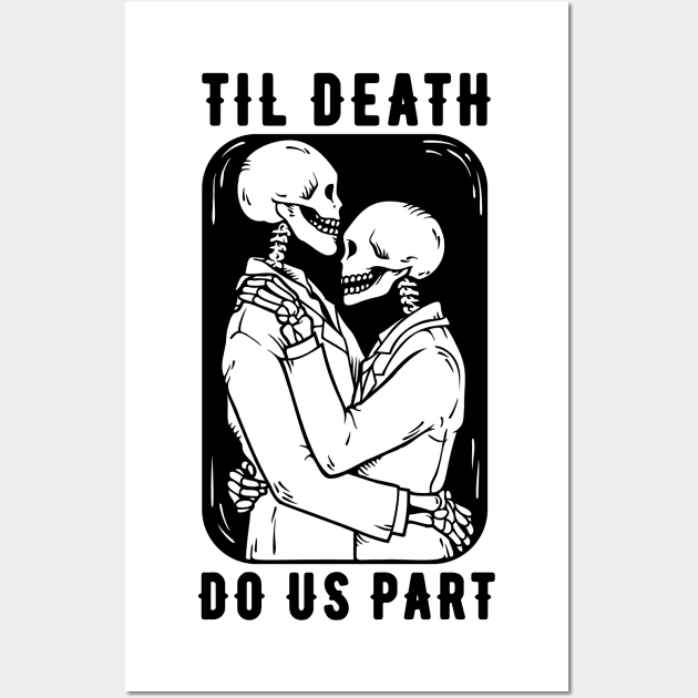 Til Death Do Us Part Gay Couple Wall Art by M n' Emz Studio